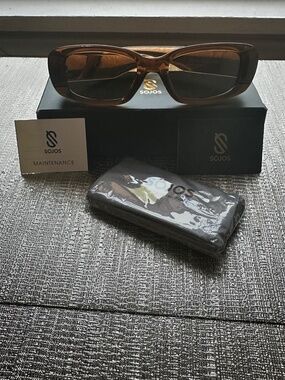 SOJOS Retro Rectangle Polarized Sunglasses Women Men Trendy Y2k 90s